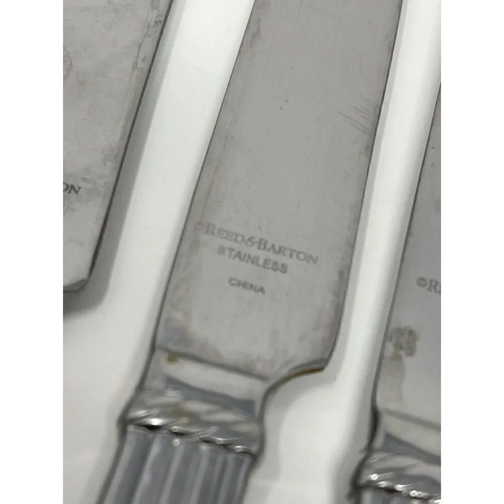 Reed & Barton TRINITY HALL Stainless Glossy Place Dinner Knives 9 5/8” Set Of 3